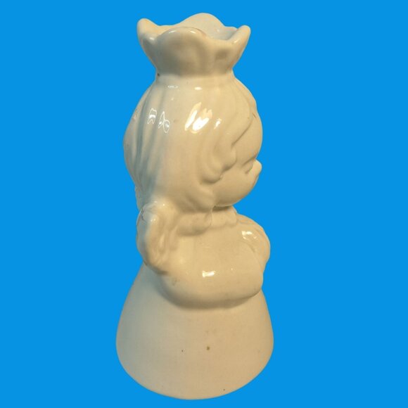 Handerbeit Praying Angel Candle Holder White Ceramic Porcelain Vintage Germany - Picture 2 of 9